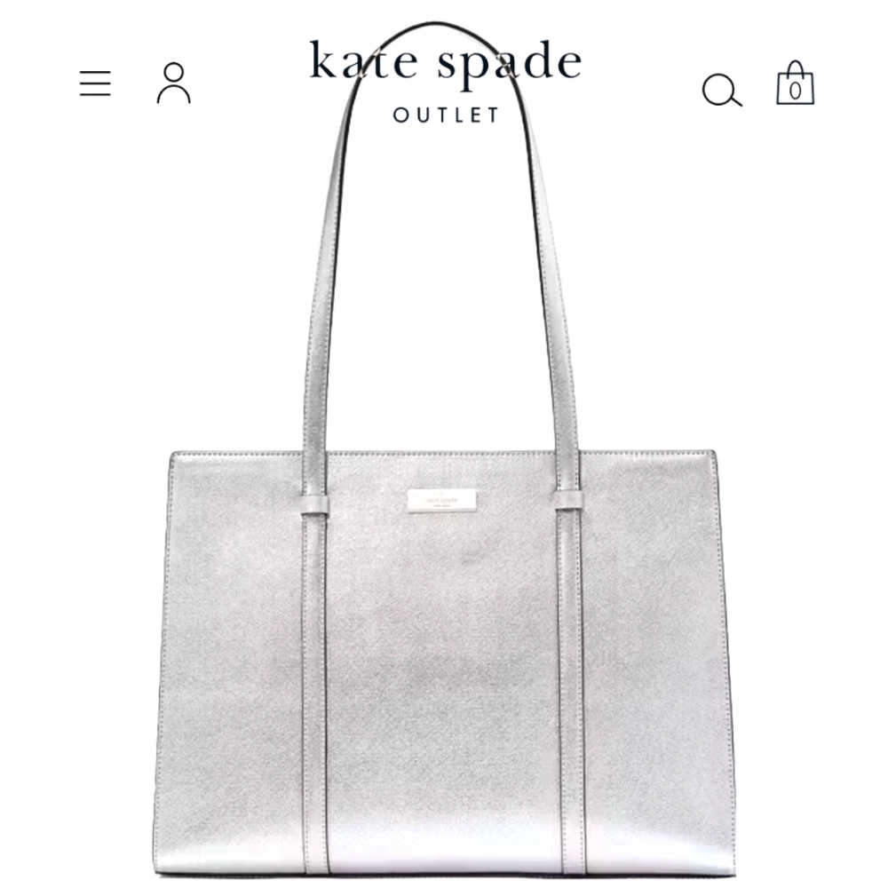 NWT Kate Spade Kenzie Metallic Large Tote